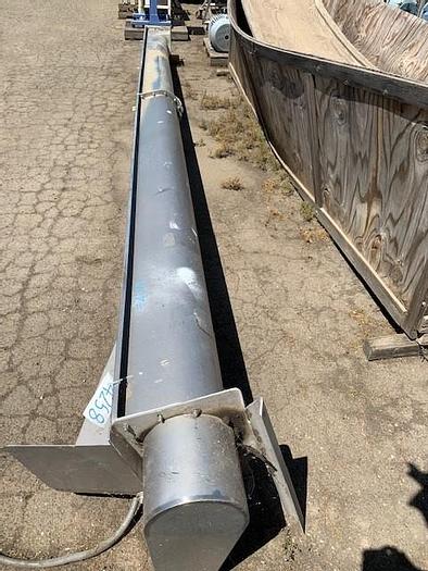 Used Stainless Steel Ribbon Auger Screw Conveyor