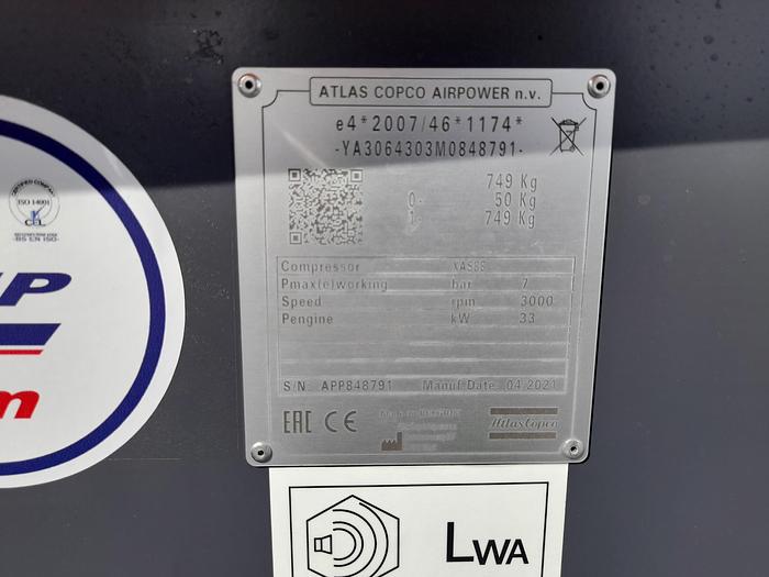 Used Atlas Copco XAS 88