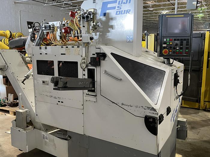 Used FUJI FS4-31 CNC GANG TOOL CNC LATHE WITH ROBOT LOADER