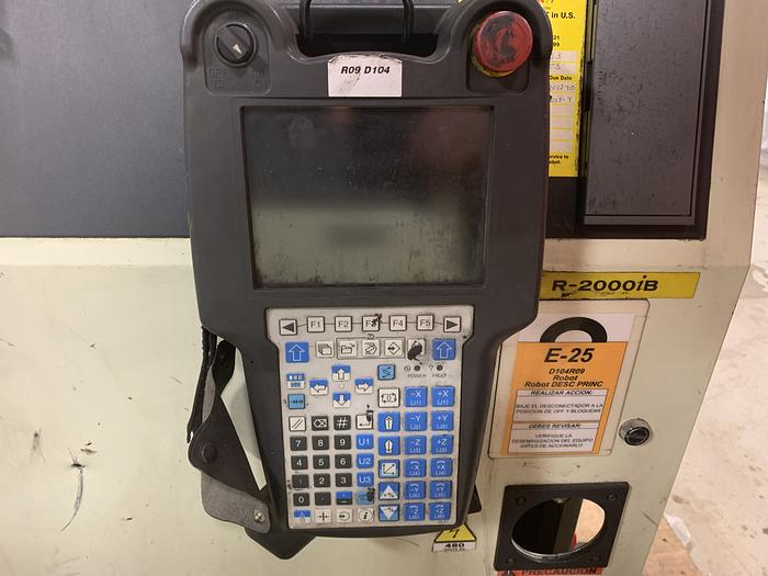 Used FANUC R2000iB/210F 210KG X 2655MM REACH 6 AXIS CNC ROBOT W/R30iA CONTROLS WITH ARO SERVO GUN