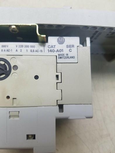 Used Allen Bradley Manual Motor Starter 140-MN-0100, 140-DC1, 140-A01.