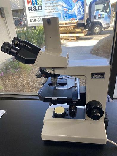 Used Nikon Labophot Trinocular Microscope Phase Contrast With 5 Objectives
