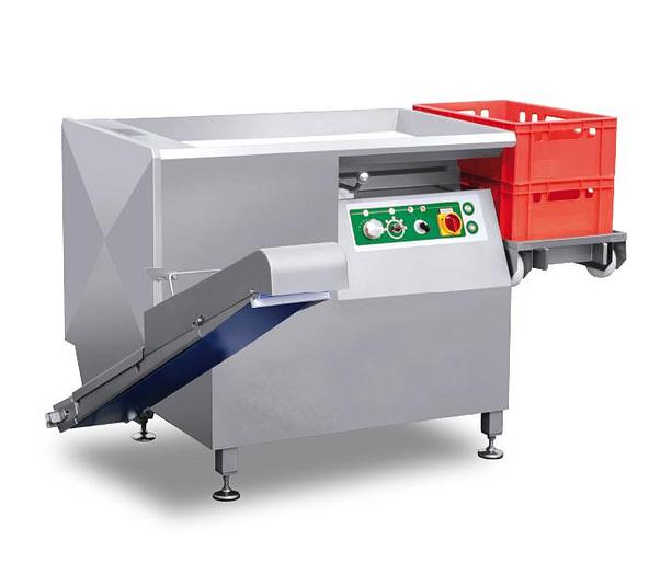 MHS Model 1700-112 Series Industrial Meat Dicers with take away conveyor and optional bin lifter