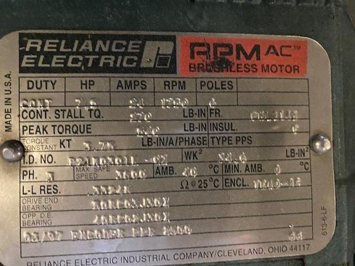 Used 7.5 HP RELIANCE ELECTRIC MOTOR 1750 RPM