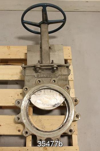 Used Dezurik 12" Hand Operated Knife Gate Valve #35477