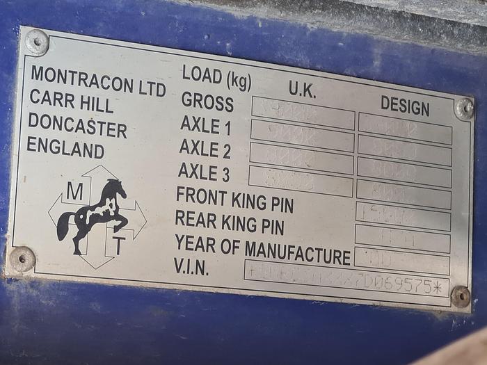 Used 2007 Montracon 3 axle / air suspension / ROR