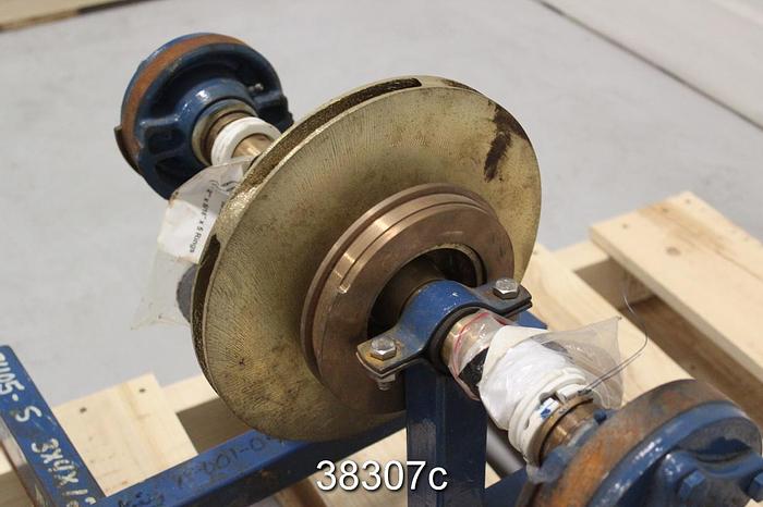 Used Goulds 3405S 3x4x12 Pump Rotating Assembly, 5 Vane 10 " Diameter Bronze Impeller #38307