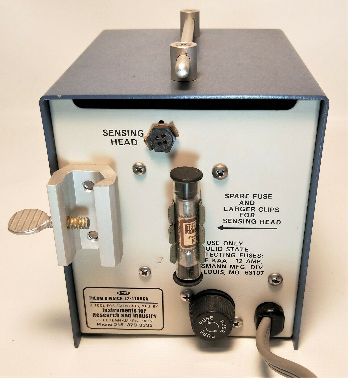 Used I2R Therm-O-Watch L7-1100SA Liquid Level Monitor and Power Supply