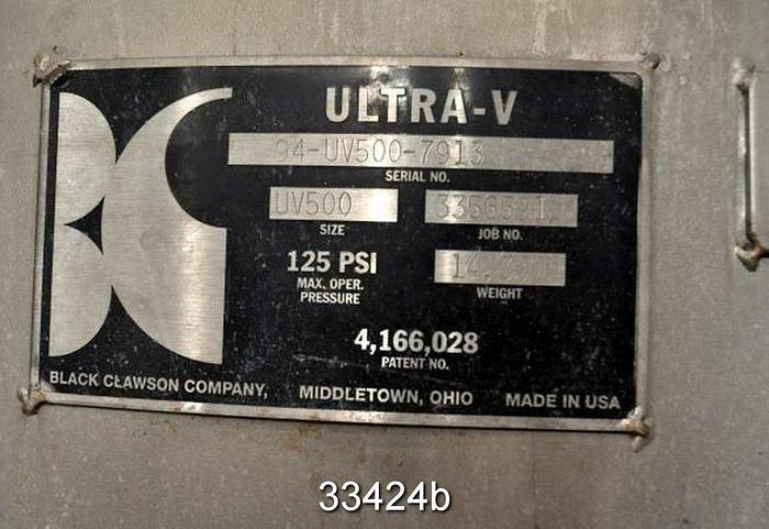 Used Black Clawson UV500 Pressure Screen #33424
