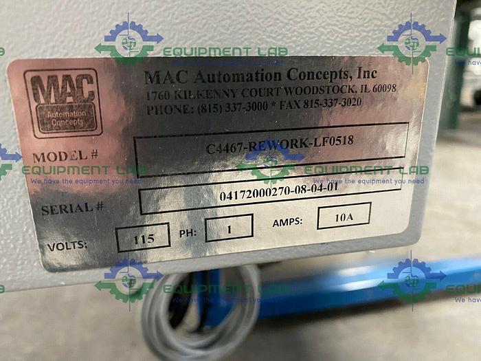 Used MAC Automation Concepts C4467-RWORK-LF0518 63" x 18" Conveyor w/ 1/4HP Motor