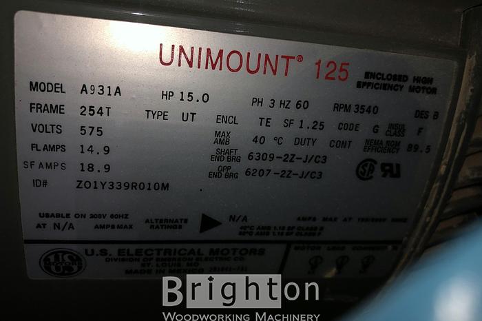 Used Belfab YDLWFAN 15hp Used 6 bag indoor dust collector