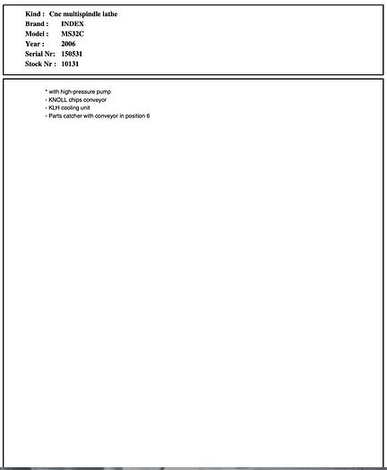 Usado 2006 INDEX MS32C