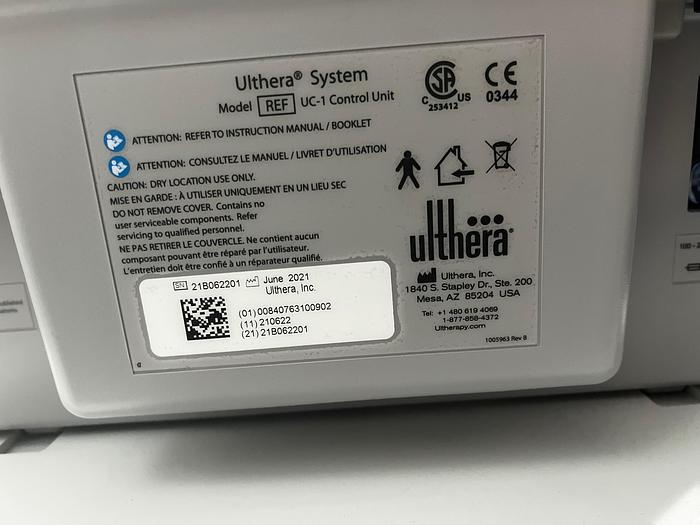 Used 2021 Ulthera Inc. Ulthera System  UC-1Control Unit