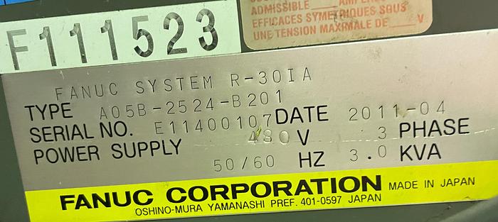 Used FANUC ARCMATE 120iC SIX AXIS ROBOT 20KG X 1811MM HIGH REACH R30iA CONTROLLER