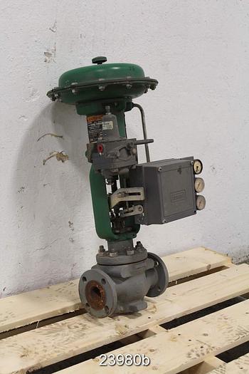 Used Fisher  Steam Valve 1 1/2",  Body-Wcb Steel, Stem- 316 Stainless Steel, Plug-416 Stainless Steel, Seat- 416 Stainless Steel, Type 667 Actuator, Size 30, Fisher 3582G Positioner, Rating Cl150 Ansi #23980