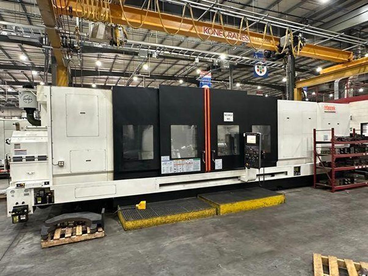 Used 2012 Mazak Cybertech Turn 5500M with 14.75″ Bore Multi-Tasking CNC Lathe for Oil Industry