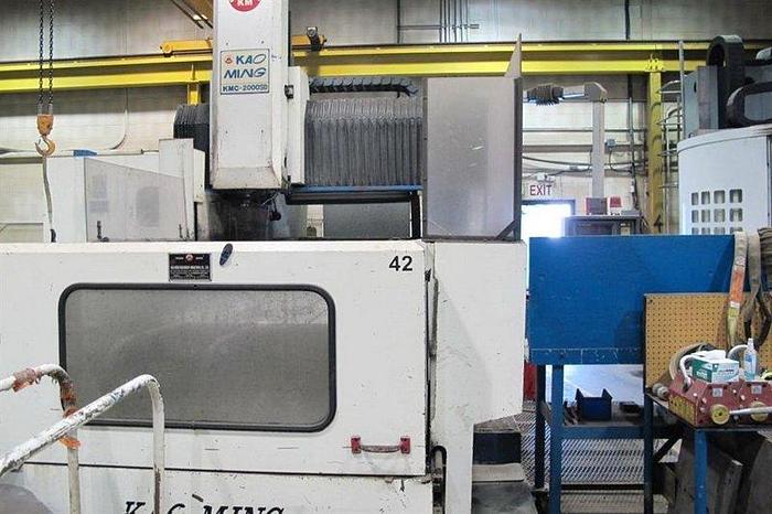 Used 1997 KAO MING KMC-2000SD CNC BRIDGE MILL VMC
