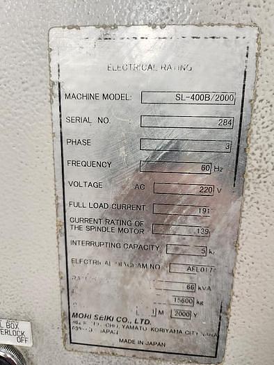 Used Used 2000 Mori Seiki SL 400B/2000