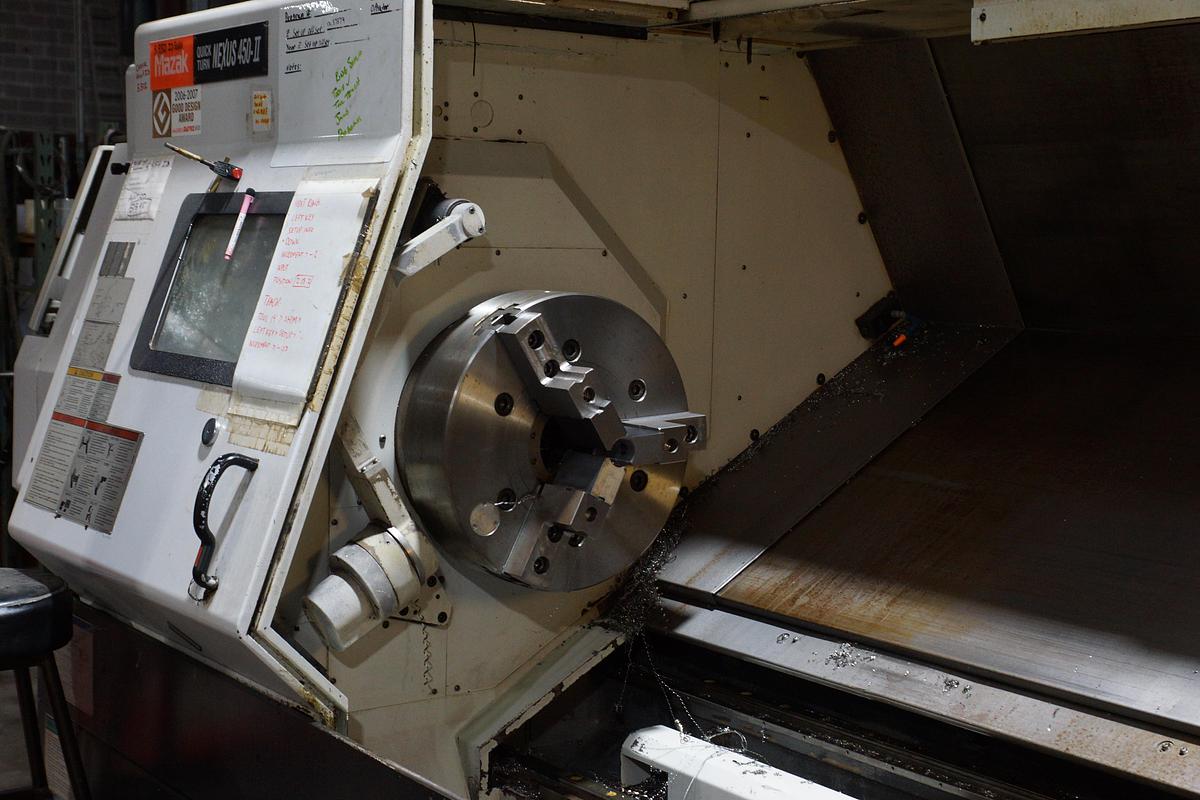 Used 2007 Mazak QTN 450II x 80″ CNC Lathe