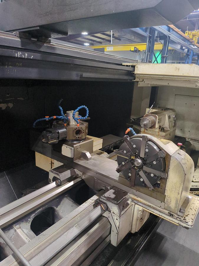 Used 12/2014 Mazak Powermaster Universal/3000 CNC Hollow Spindle Lathe with 12.5" Bore