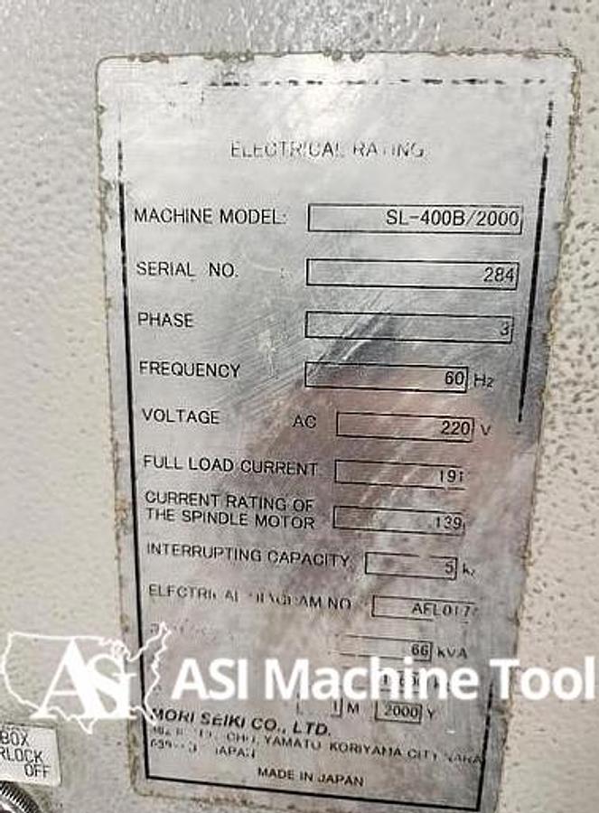 Used 2000 Mori Seiki SL 400B/2000