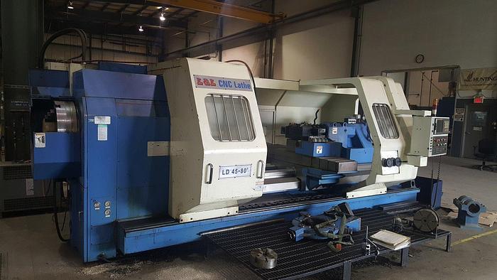 Used Used 2006 L & L LD 4580 12″ Big Bore CNC Lathe