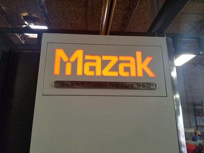Used Used 2014 Mazak Slant Turn 550 x 120″ CNC Lathe with 10.8″ Bore