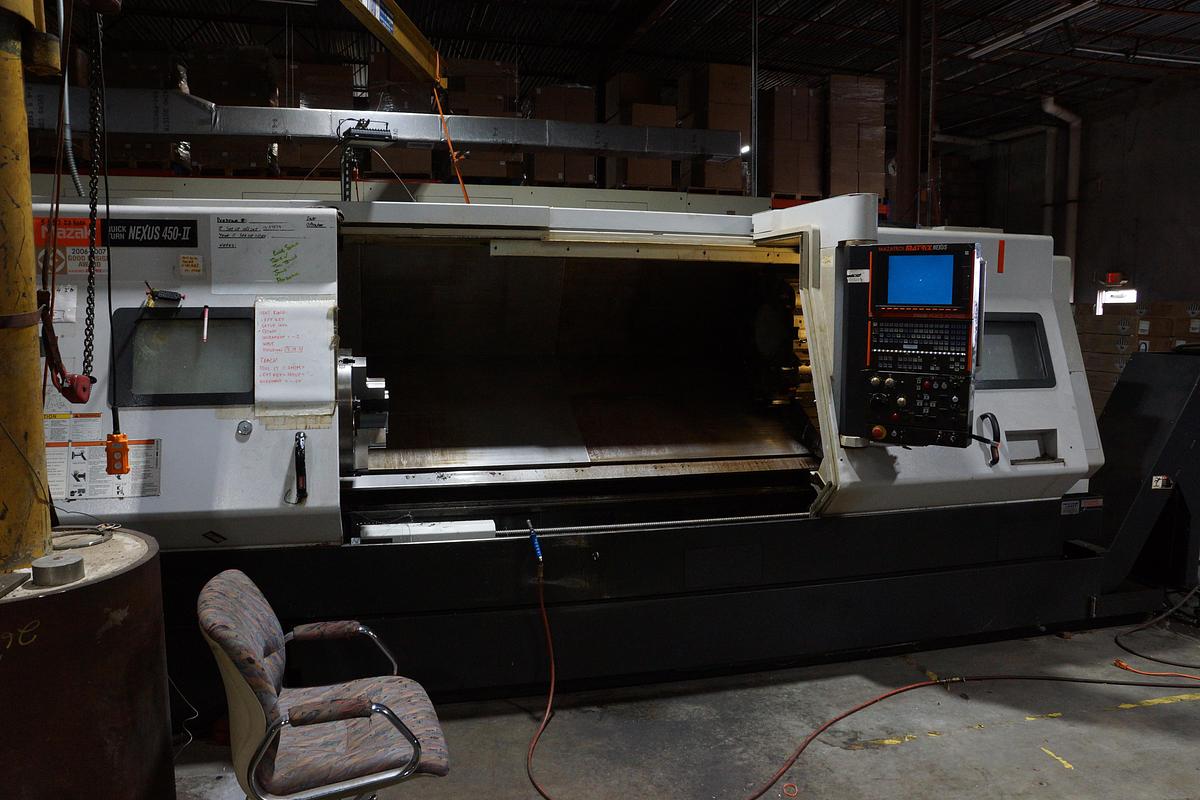 Used 2007 Mazak QTN 450II x 80″ CNC Lathe