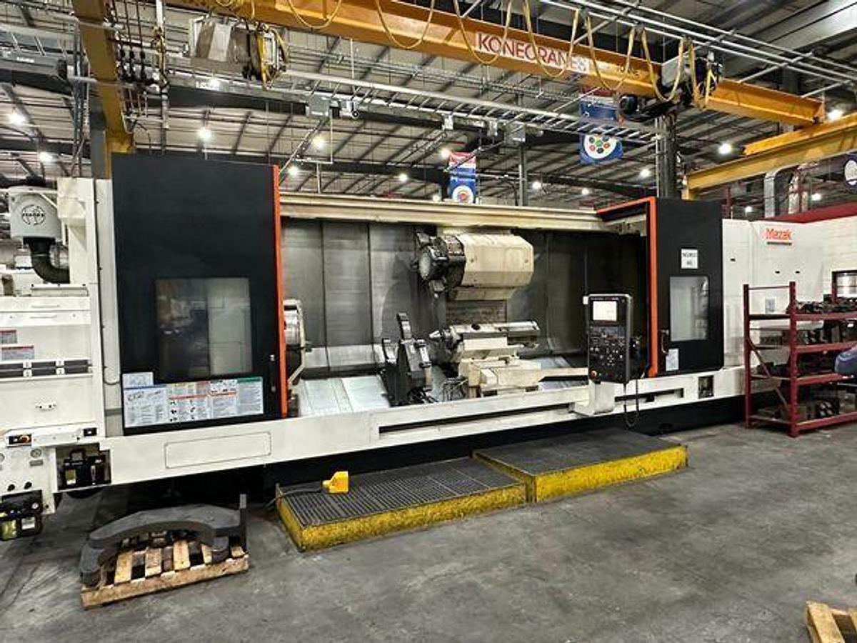 Used 2012 Mazak Cybertech Turn 5500M with 14.75″ Bore Multi-Tasking CNC Lathe for Oil Industry