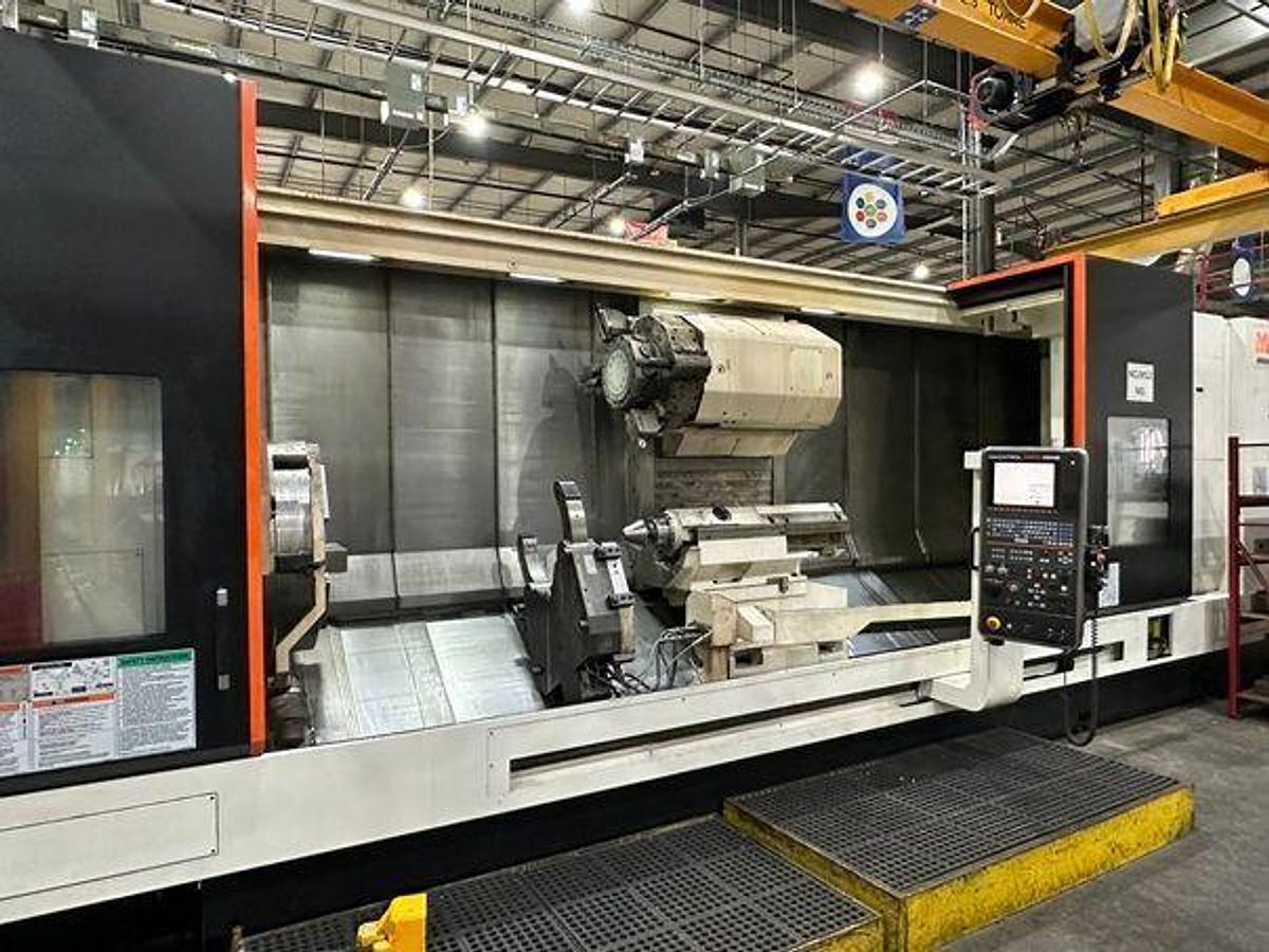 Used 2012 Mazak Cybertech Turn 5500M with 14.75″ Bore Multi-Tasking CNC Lathe for Oil Industry