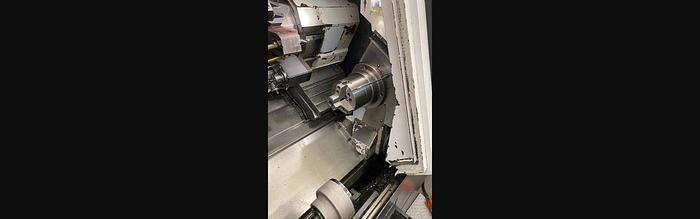 Used Used 2005 Mazak QTN 250MSY Multi Tasking CNC Lathe with ATS Bar Feeder