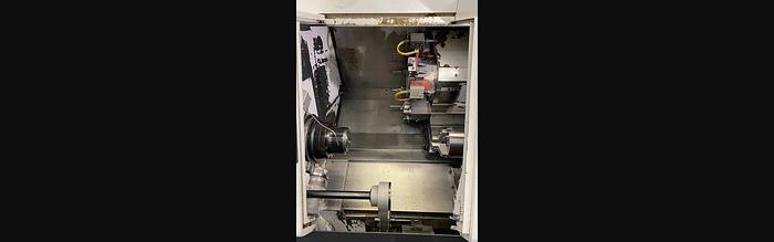 Used Used 2010 Mazak QTN 100MSY Multi-Tasking CNC Lathe with ATSML-565 Barfeed