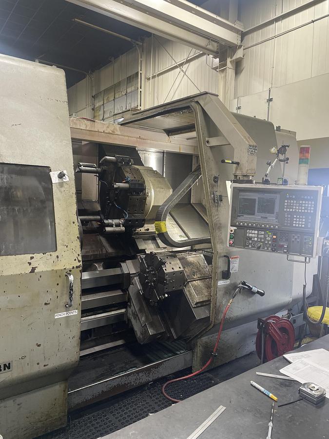 Used 2007 Okuma LOC 650/1750 2SC, 4-Axis CNC Lathe with 22" Bore