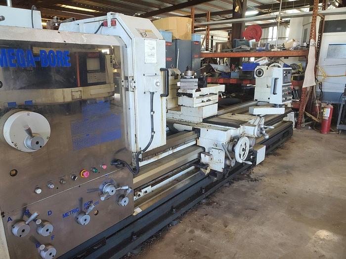 Used Used 2018 Megabore PA40x3mx14″ Hollow Spindle Engine Lathe, Like NEW Condition