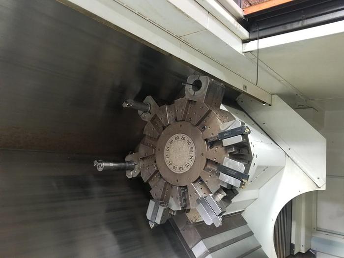 Used Used 2014 Mazak Slant Turn 550 x 120″ CNC Lathe with 10.8″ Bore