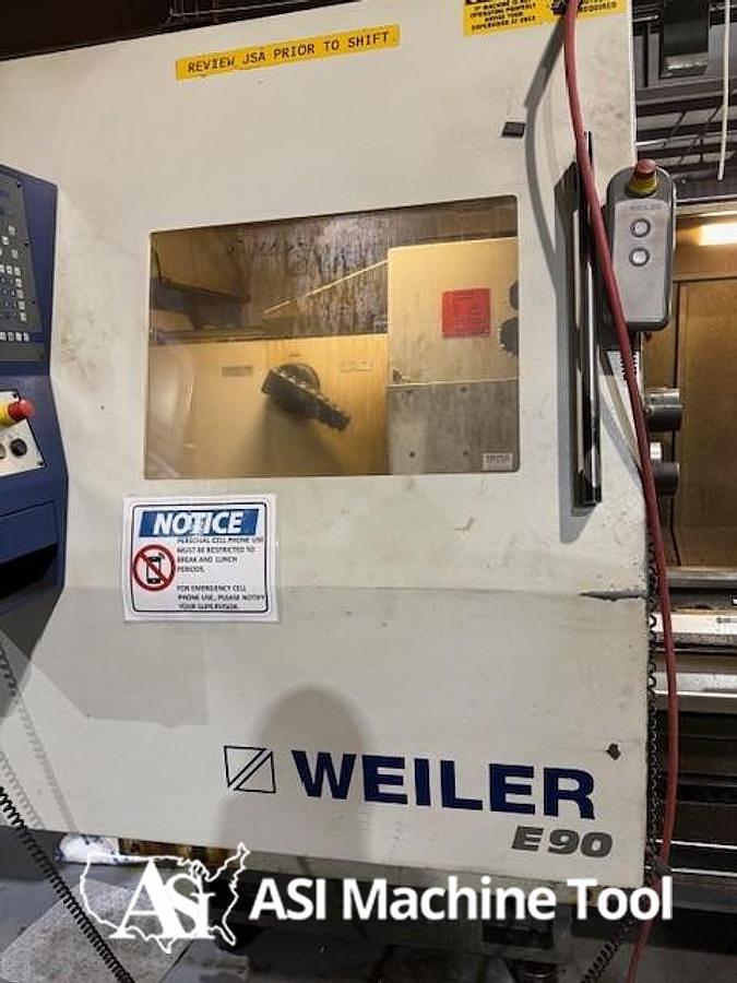 Used 2006 Weiler E90 / 3000 with 10.3" Bore Oil Country CNC Lathe