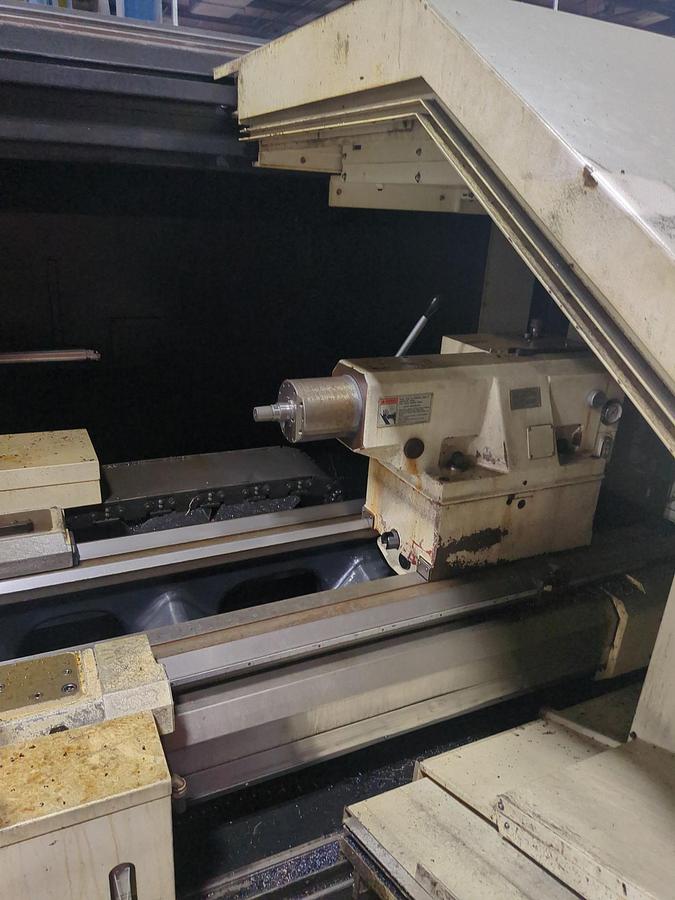 Used 12/2014 Mazak Powermaster Universal/3000 CNC Hollow Spindle Lathe with 12.5" Bore