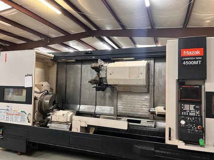 Used 2007 Mazak Cybertech 4500MT x 120" Multi-Tasking CNC Lathe w/ 10.5" Bore