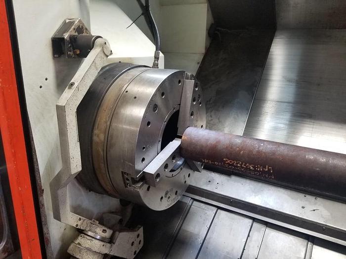 Used Used 2014 Mazak Slant Turn 550 x 120″ CNC Lathe with 10.8″ Bore