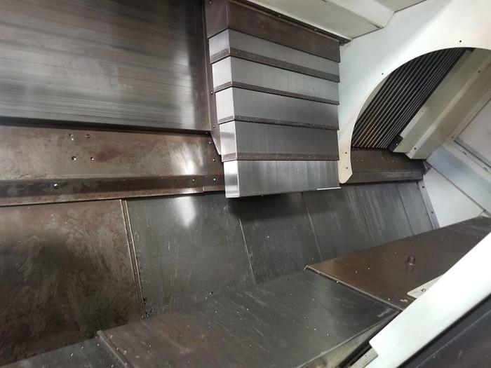 Used Used 2014 Mazak Slant Turn 550 x 120″ CNC Lathe with 10.8″ Bore