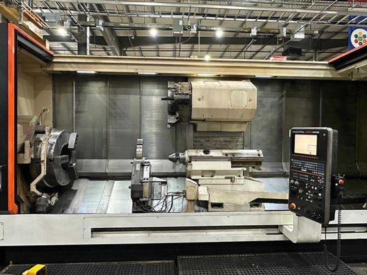 Used 2012 Mazak Cybertech Turn 5500M with 14.75″ Bore Multi-Tasking CNC Lathe for Oil Industry