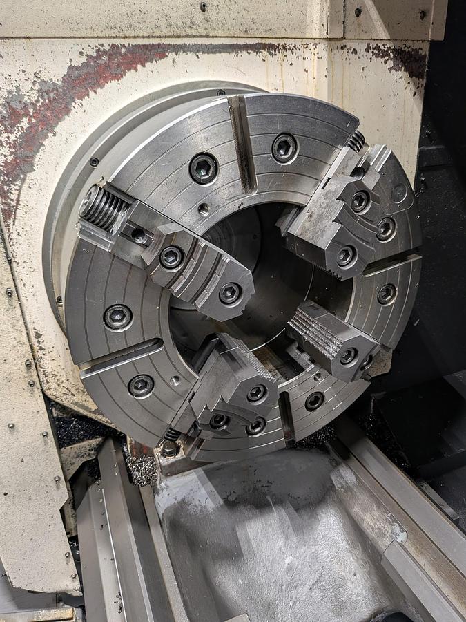 Used 12/2014 Mazak Powermaster Universal/3000 CNC Hollow Spindle Lathe with 12.5" Bore