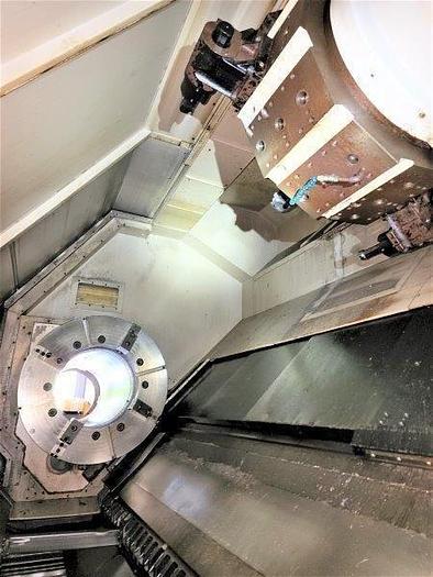 Used USED 2007 MAZAK SLANT TURN 80NR 22″ BIG BORE CHUCKER CNC LATHE