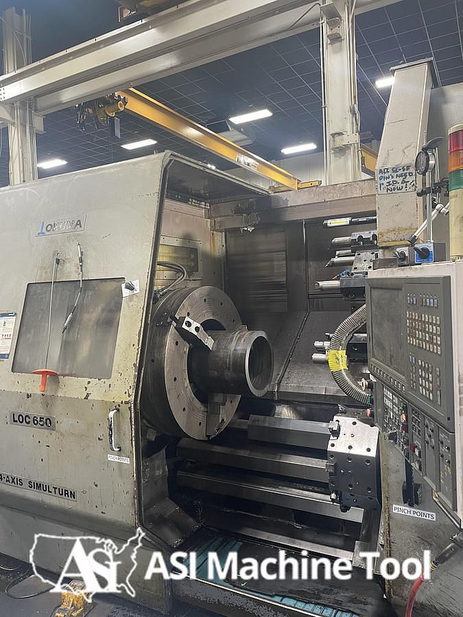 Used 2007 Okuma LOC 650/1750 2SC, 4-Axis CNC Lathe with 22" Bore