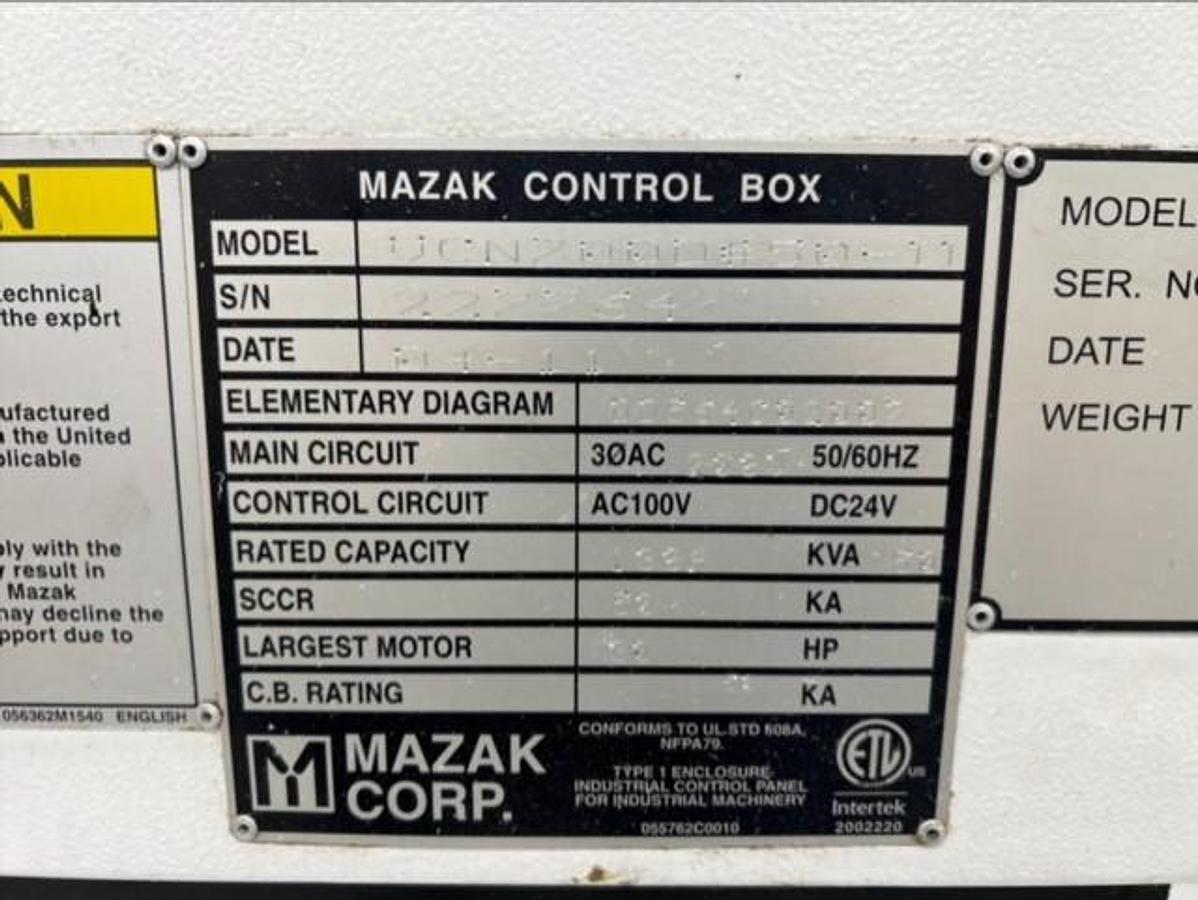 Used 2011 Mazak VCN 700D / 50II with 4th Axis Table