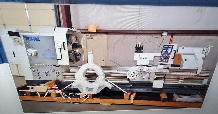 Used Used 2018 Megabore PA40x3mx14″ Hollow Spindle Engine Lathe, Like NEW Condition