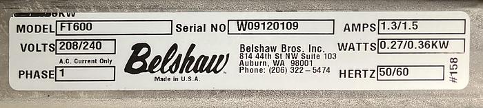 Used USED Belshaw Feed Table, Model FT600