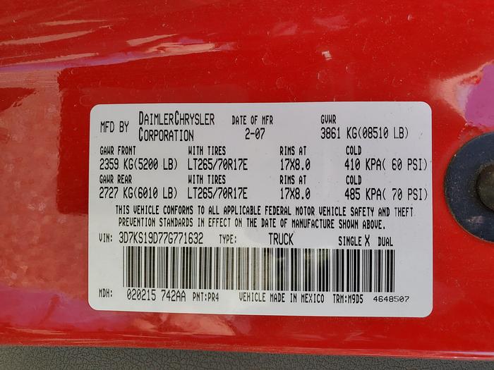 Used 2007 Ram 1500 Mega-Cab Pickup Truck