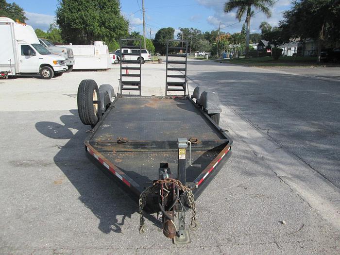 Used Low pro steel deck equipment trailer