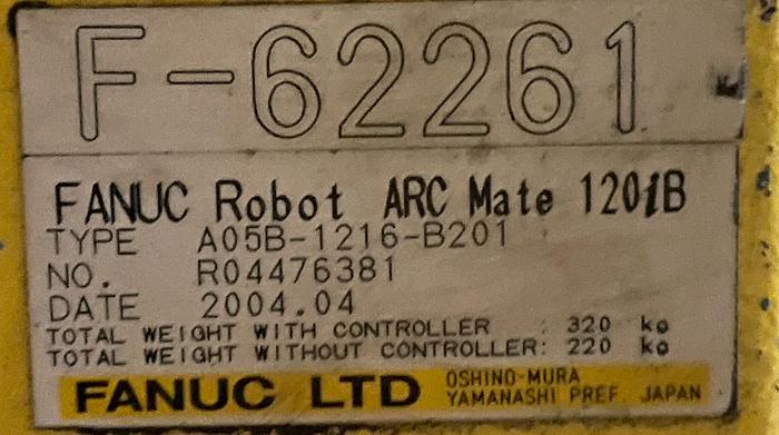 Used FANUC ARCMATE 120iB 6 AXIS CNC ROBOT WITH RJ3iB CONTROLLER